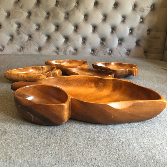 House of Monkeypod Serving Set Made in Hawaii - Picture 6 of 16